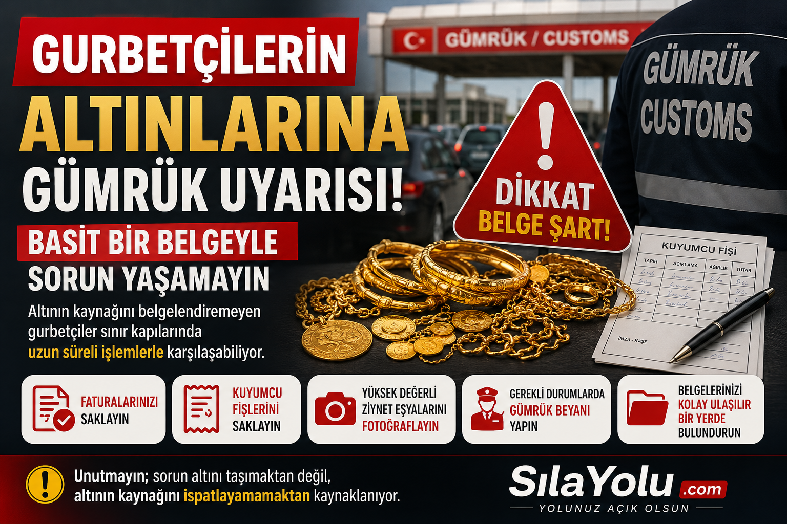 Türkiye’den Dönerken Altınlarınız Nedeniyle Ceza Almamak İçin Yeni Kurallara Dikkat Edin !