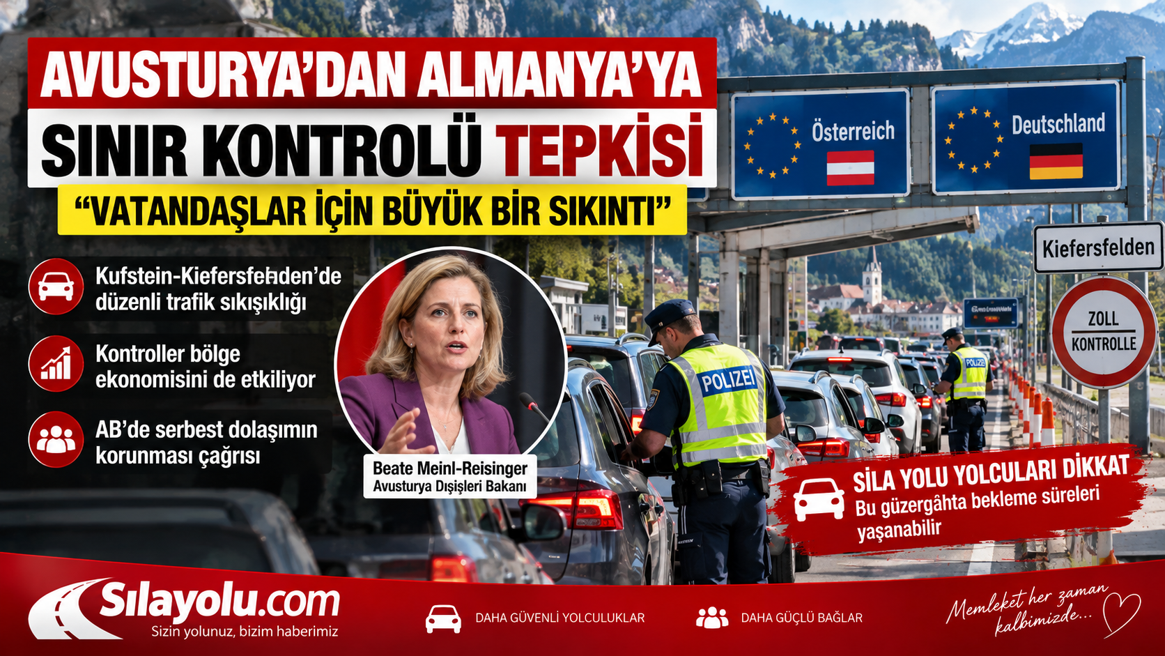 Avusturya’dan Almanya’ya Sert Sınır Tepkisi: Kontroller Sürücüleri ve Ekonomiyi Zorluyor”