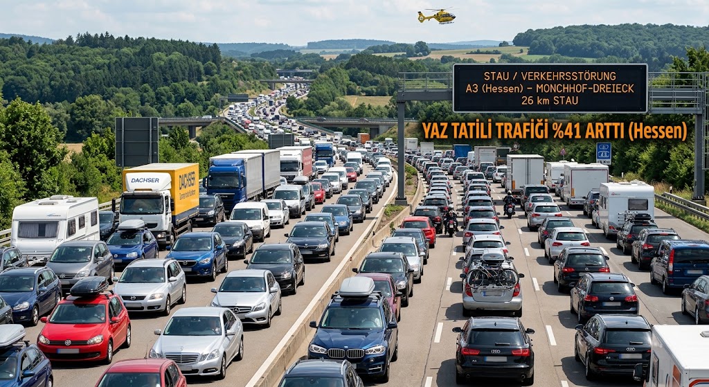 ALMANYA OTOYOLLARINDA YAZ KABUSU: TRAFİK SIKIŞIKLIĞI YÜZDE 41 ARTTI!