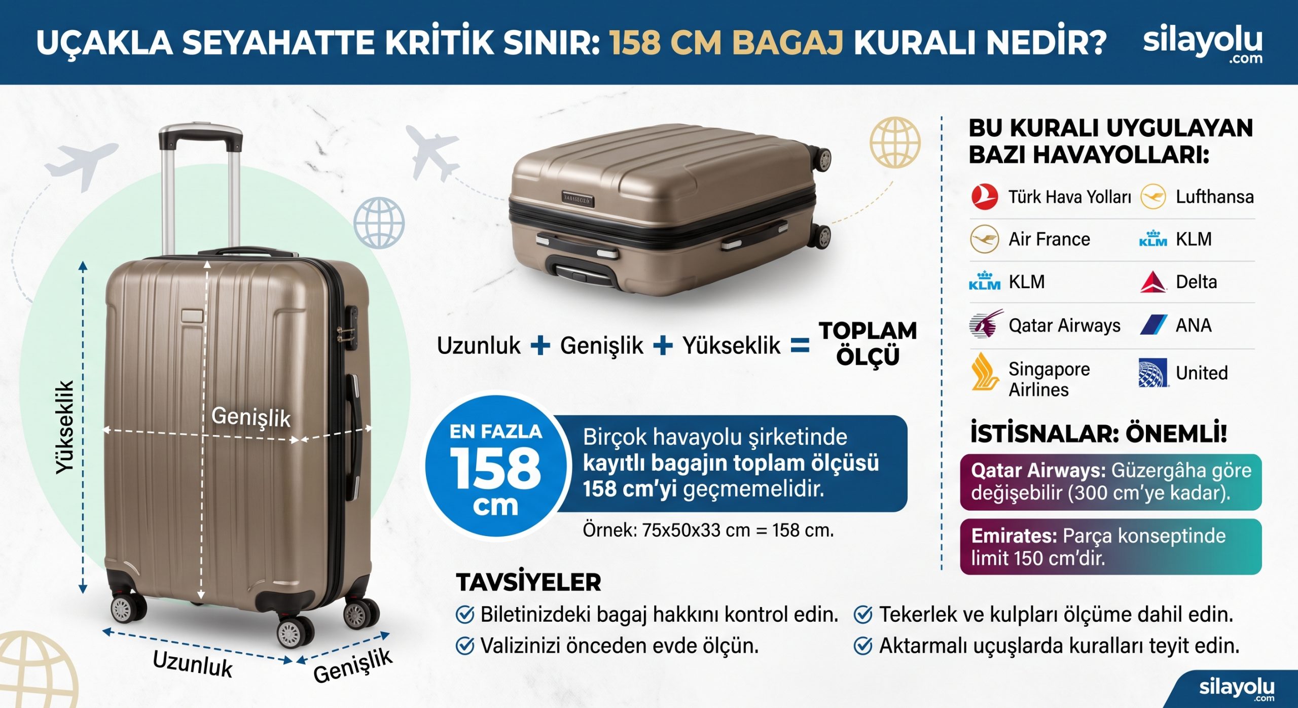 Uçakla seyahat edecekler dikkat! 158 santimetre bagaj kuralı nedir, hangi havayolları uyguluyor?