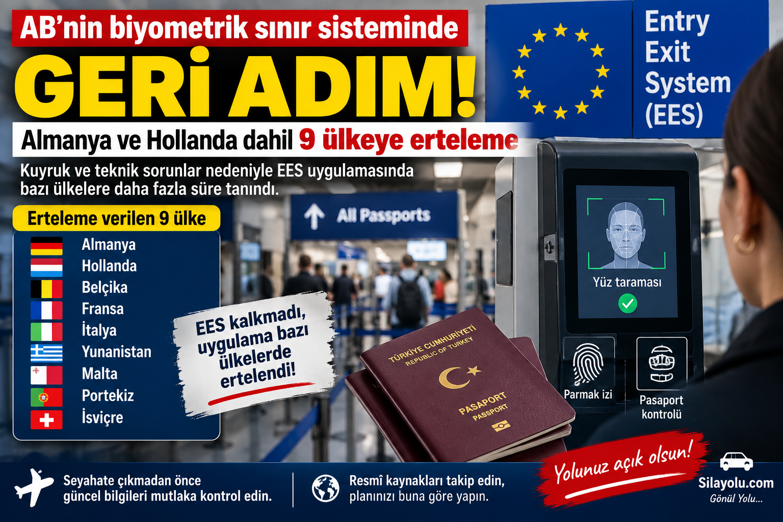 AB’nin biyometrik sınır sisteminde geri adım: Almanya ve Hollanda dahil 9 ülkeye erteleme