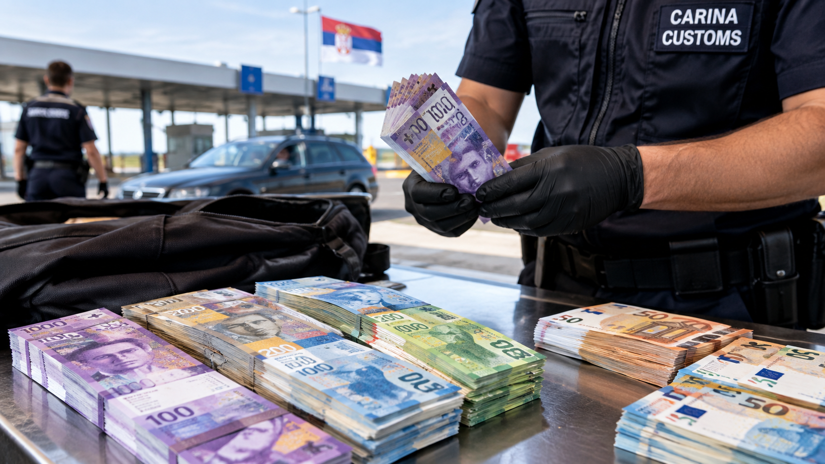 Sırbistan Horgos Sınır Kapısı’nda Bir Araçta 81 Bin 500 Avro Yakalandı. 71 Bin Avroya El Konuldu.