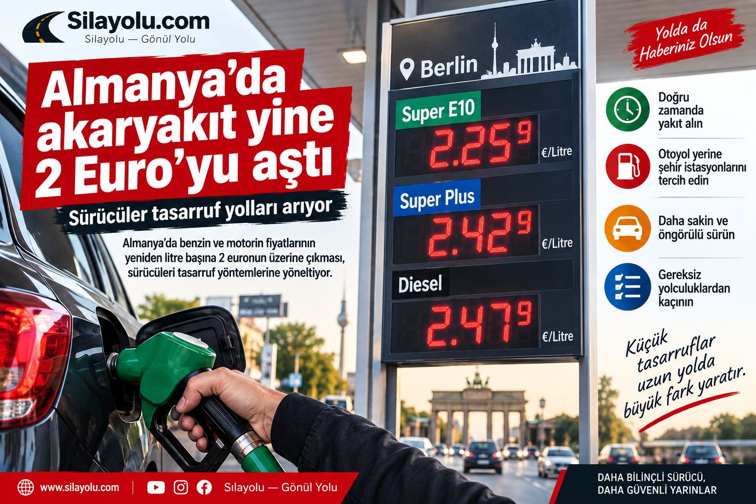 Almanya’da akaryakıt fiyatları zirvede: 50 litrelik depo yaklaşık 120 euro