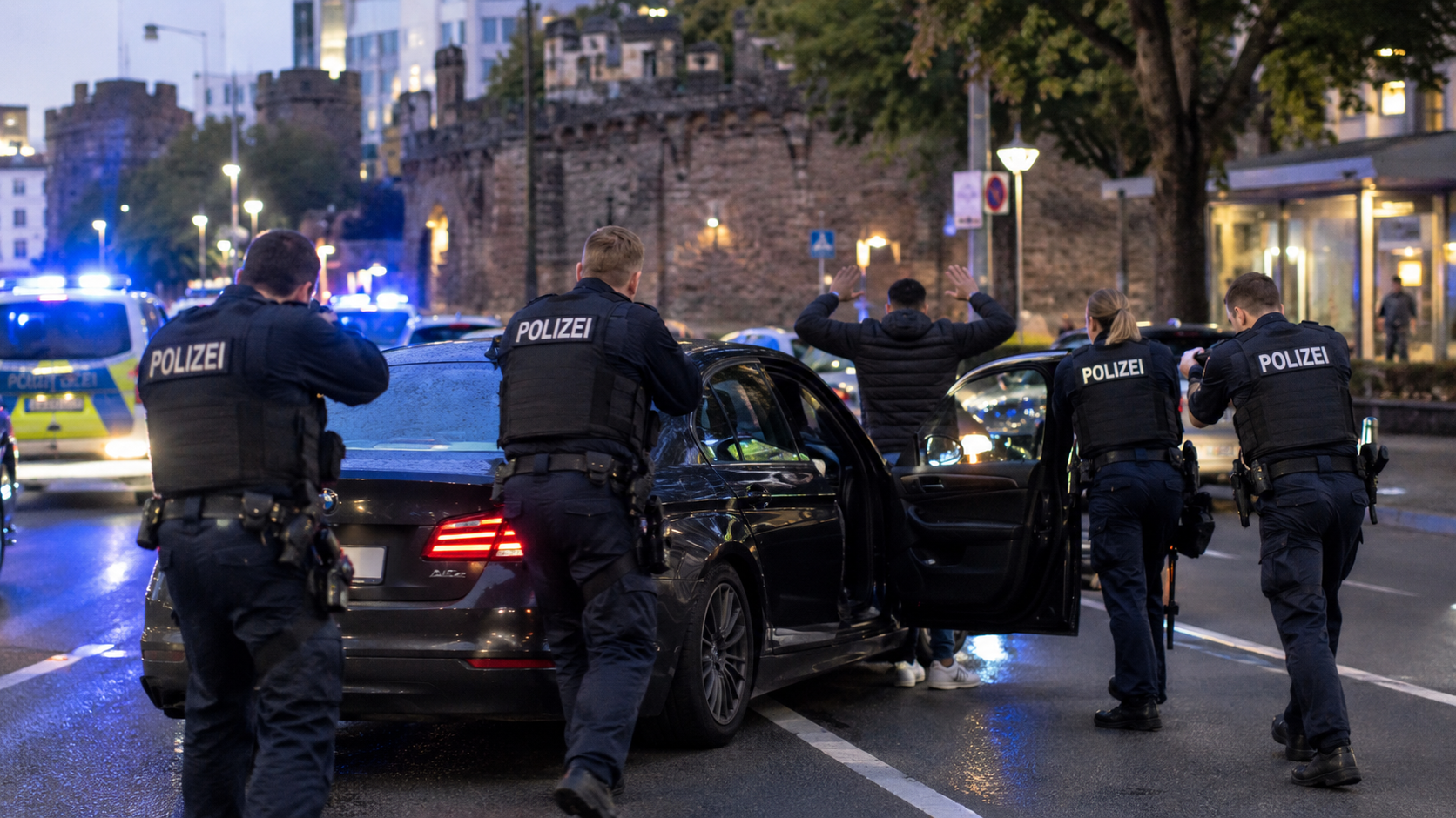 Düğün Konvoyunda Havaya Ateş Edildiği İddia Edilmesi Üzerine Onlarca Polis Olay Yerine Akın Etti.